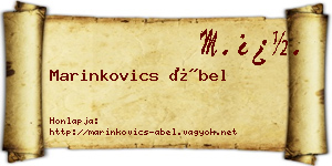 Marinkovics Ábel névjegykártya